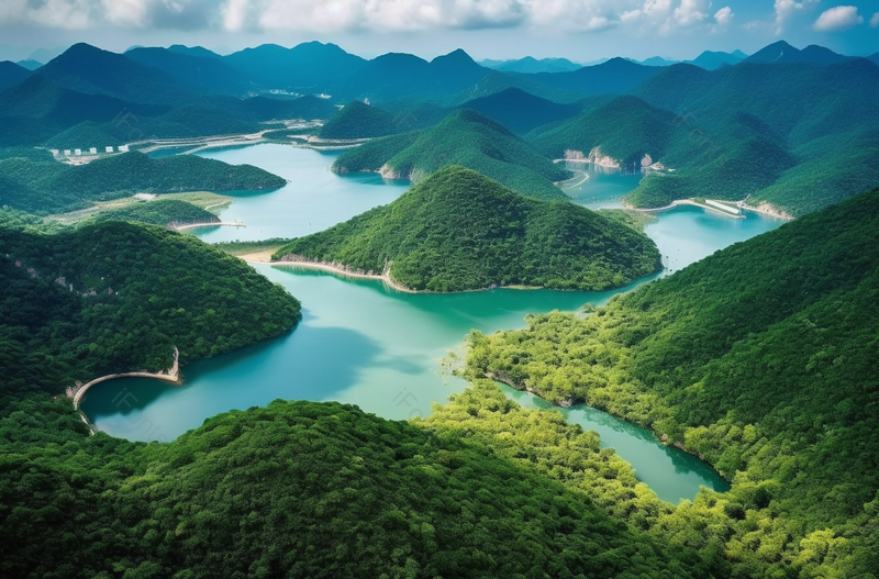 香港大潭水塘航拍壁纸,高清,摄影图,摄影图片,图片大全,摄影图免费下载
